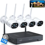 Gncc Security Camera System With 1TB Hdd, 8CH Wifi Nvr, 4PCS 2K Home. Fixed Price $185.34.