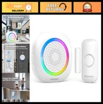 Wireless Door Chime Sensor Alarm - 1000FT Range, 61 Melodies, Rgb Light, 5 Volum. Fixed Price $25.19.