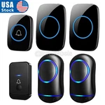 1000FT Wireless Doorbell Waterproof 2 Plugin Receiver Adjustable Volume 38 Chime. Fixed Price $15.99.