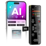 Ai Digital Voice Recorder With Playback: Transcribe & 64GB, Black. Fixed Price $57.58.