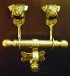 Boxer, Natural Ears, Bronze Duet Door Knocker. Fixed Price $109.00.