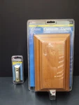 Nos- Wood-tone Wired Doorbell Chime And Brass Button Carlon. Fixed Price $29.99.