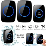 1000FT Wireless Doorbell Waterproof 2 Plugin Receiver Adjustable Volume 38 Chime. Fixed Price $15.13.