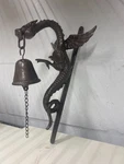 Florentine Dragon Gothic Decor Hanging Bell Wall Mounted Cast Iron Sculpture. Fixed Price $65.00.