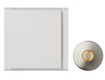 Nutone Line Voltage Wired Doorbell And (1) Led Lighted Satin Nickel Pushbutton. Fixed Price $17.95.
