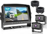 Fookoo 1080P 9" Wired Backup Camera System, 9-INCH Dvr Dual Split Scr. Fixed Price $277.92.