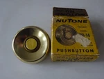 Nutone Classic Pushbutton Door Bell PB-14 Gold Round In Box. Fixed Price $15.00.