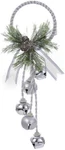 Kurt Adler 13" Silver White Metal Bell With Pinecone Christmas Door Hanger. Fixed Price $13.57.
