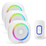 Tecknet Wireless With 3 Portable Doorbells Rgb Light, Battery Powe. Fixed Price $57.45.
