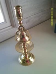 Vintage Baldwin Brass Tavern Service Bell Candlestick Holder. Fixed Price $25.00.