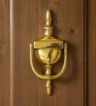 Vtg Solid Brass Door Knocker 5.5 Colonial Urn Style W/ Hardware & Original Box. Fixed Price $24.94.