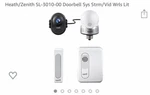 Heath Zenith SL-3010-00 Notifi Video Doorbell System White. Fixed Price $79.00.