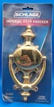 Schlage Lifetime Solid Bright Brass Imperial Door Knocker 9 X 4 Inches - New. Fixed Price $18.00.