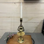 Baldwin Brass Candle Stick With Bell Vintage Great Tone 13 Tall. Fixed Price $36.99.