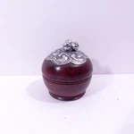 Trinket Ring Box Mango Wood Silver Mandela Embellished Jingle Bells Thailand. Fixed Price $20.17.