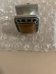 Vicenza Designs K1144 Tiger's Eye Gioiello Square Stone Insert Knob. Fixed Price $24.99.