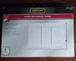 Defiant Wired Mechanical Doorbell Chime White, Selectable Tunes. Fixed Price $14.35.
