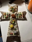 Beaded Wooden Cross Wall Art By Carson. Fixed Price $8.00.