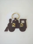 Novelty Door Knob Bell Hanger Leather Train. Fixed Price $8.00.