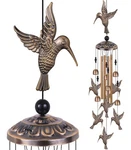 Bronze Wind Chimes Lucky Garden Decor Outdoor Metal Songbird Hanging Gift. Fixed Price $42.00.