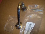 New! Signature Hardware Curled Brass Door Knocker 6.2"X1.9", Polished Nickel. Fixed Price $16.99.