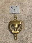 Vintage Spanish Colonial Polished Yellow Brass Door Knocker Decorative Bell. Fixed Price $34.95.