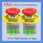 Pcs X Red Mushroom Emergency Stop Push Button Switch No + 22MM Cnc Gecko. Fixed Price $7.48.