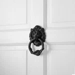 Lion Head Design Front Door Knocker Matte Finish Gate Renovators Supply. Fixed Price $45.99.