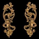 Vintage Homco 4118 Hollywood Regency Gold Floral Wall Sconce 2 Candle Holders. Fixed Price $36.00.