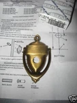 New Ives Antique Brass 4" Door Knocker, Viewer Drilled. Fixed Price $7.66.