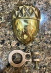 M. Healy Polished Brass Acorn Door Knocker. Fixed Price $50.00.