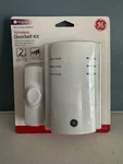Ge Wireless Doorbell Kit Plug-in Receiver 150FT Melodies White 19298. Fixed Price $16.16.
