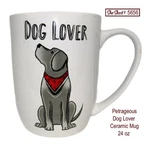 Petrageous Dog Lover Mug 24 Oz Ceramic Stoneware Red Interior Vgc. Fixed Price $14.95.