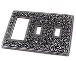 Vicenza WP7012 San Michele Wall Plate Dbl Toggle Dimmer Opening Antique Nickel. Fixed Price $49.00.