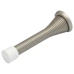 Pack Of 5- 3-1/8" Projection- Satin Nickel Spring Door Stops-w/mounting Screws. Fixed Price $7.99.