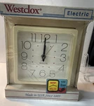 Vintage Westclox Wall Clock Dialite 26721 Electronic Square 7X7" New Box. Fixed Price $59.99.