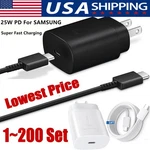 25W Type Usb-c Fast Wall CHARGER+6FT Cable For Samsung Galaxy S20 S21 5G Lot. Fixed Price $21.49.