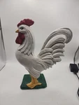 Vintage Cast Iron Rooster Doorstop 9.5". Fixed Price $27.54.