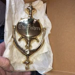 Deltana DK854 Brass Solid Imperial Door Knocker Engraved (the Fishers). Fixed Price $45.00.