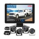 1080P 4-WIRED Backup Camera System For Rv/truck, 9" Touch Dvr Recording Ip.... Fixed Price $243.68.