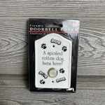 Figi Ceramic Illuminated Doorbell Cover 1999 Spoiled Rotten Dog Lives Here New. Fixed Price $6.99.