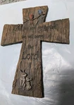 Carson Home Accents Rustic Cross Joshua 24:15 Wall Hanger. Fixed Price $5.25.