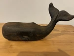 Vintage Rare Cast Iron Whale Door Stop Moby Dick Large Heavy Ocean Nautical Nice. Fixed Price $600.00.