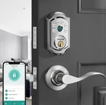 Hornbill Smart Front Door Lock: Silver Fingerprint Electronic Digital Bluetoo.... Fixed Price $45.99.