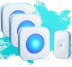Wireless 1200FT Bells For Home With Button & 3 Receivers. Fixed Price $43.32.