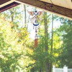 Blue Angel Wind Chime With Copper Gem 33"LONG Ornament Home Decor Unique Gift. Fixed Price $34.59.