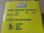 New Lee 323M15 Class Ii Transformer 120V 60HZ 16V 15VA Ak. Fixed Price $30.00.