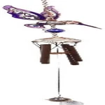 Stealstreet SS-G-99283 Wind Chime Copper & Gem Hummingbird Garden Decoration Han. Fixed Price $21.74.