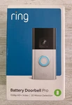 New Ring Battery Doorbell Pro Hd Video Wi-fi, Works With Alexa, Satin Nickel. Fixed Price $85.00.