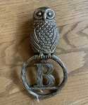 Anthropologie Brass Owl Monogram Door Knocker New. Fixed Price $39.00.